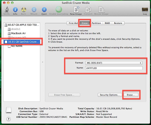 refromat usb to exfat for mac